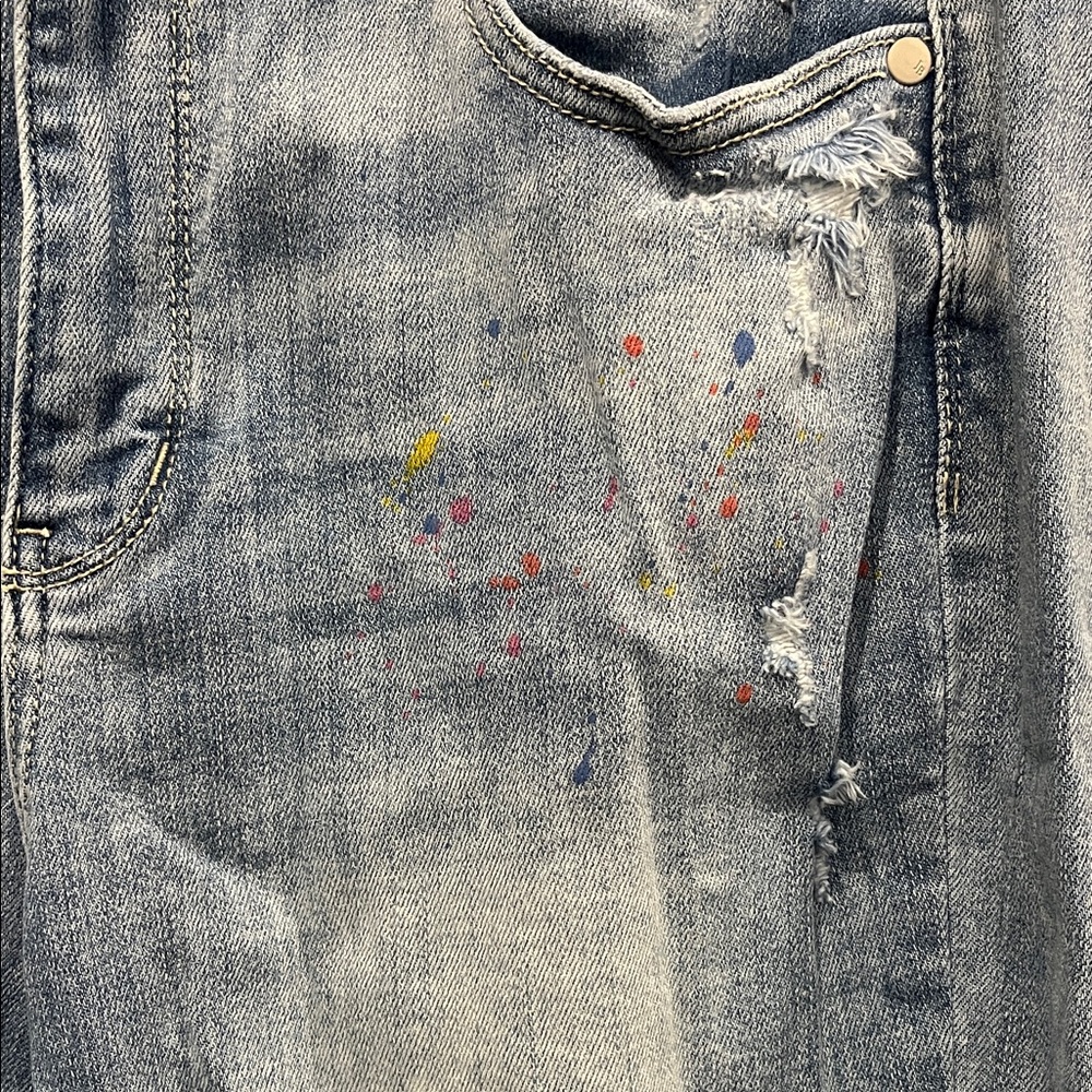 Judy Blue Sky Blue Ripped Boyfriend Jeans - Picture 2 of 2